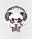 puodelis Hipster panda puodelis Hipster panda